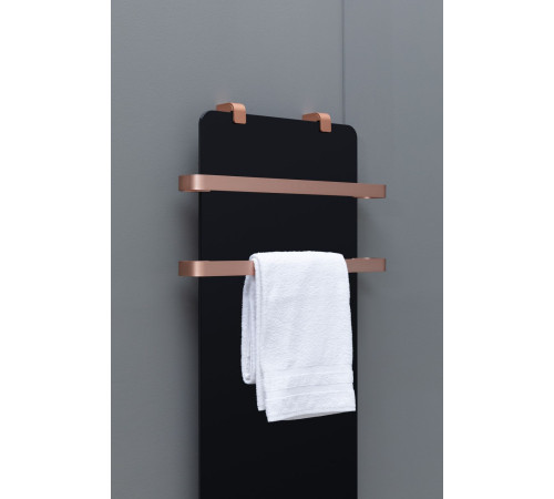 Полотенцесушитель электрический Allen Brau Infinity 120x44 с рейлингом 2.0 и креплением, медь браш