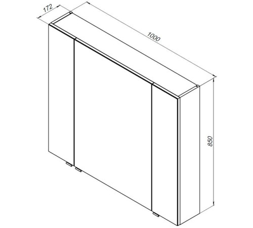 Зеркальный шкаф Aquanet Алвита New 100 Белый матовый