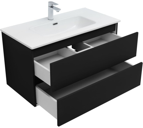 Тумба под раковину Aquanet Вега 2.0 90 черный