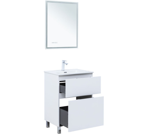 Тумба под раковину Aquanet Алвита New 60 напольная, белый матовый