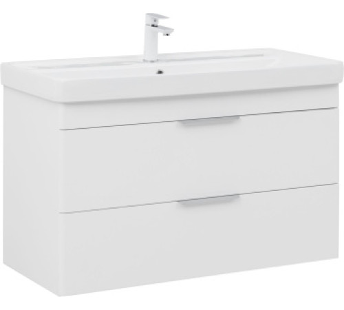 Тумба под раковину Aquanet Ирис New 100 белый глянец