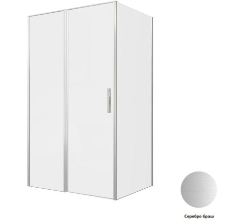 Душевой уголок Allen Brau Priority 120x90 3.31008.BA + 3.31017.BA серебро браш