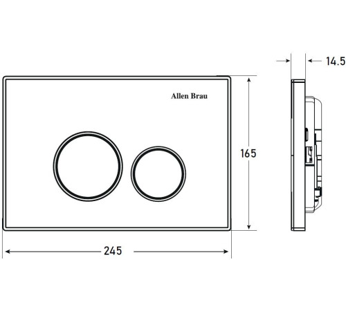 Клавиша смыва Allen Brau Priority 9.20001.GR графит/хром