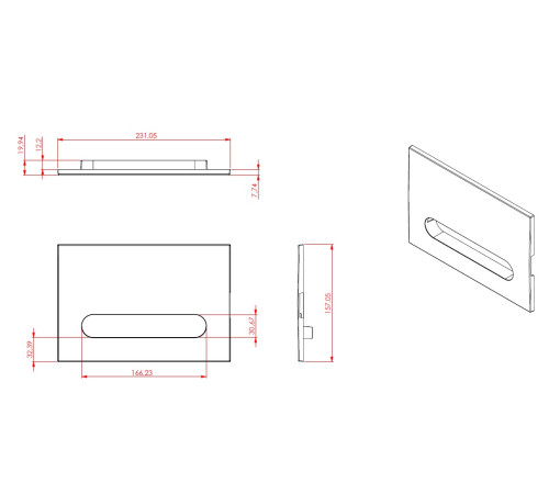 Клавиша смыва Allen Brau Project Color 9.2PR01.AN антрацит
