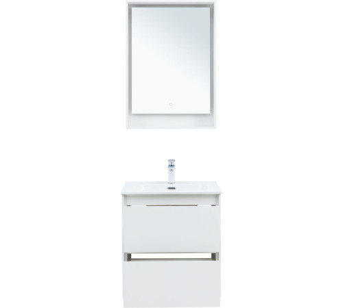 Тумба под раковину Aquanet Милан 60 белый глянец