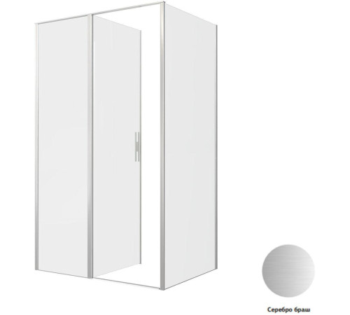 Душевой уголок Allen Brau Priority 120x90 3.31008.BA + 3.31017.BA серебро браш