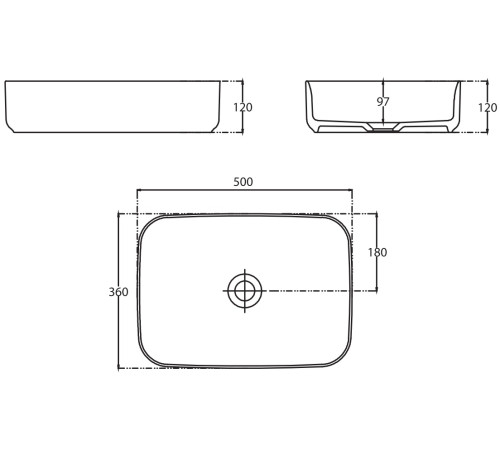 Раковина накладная Allen Brau Fantasy 50 4.11021.BD бордо