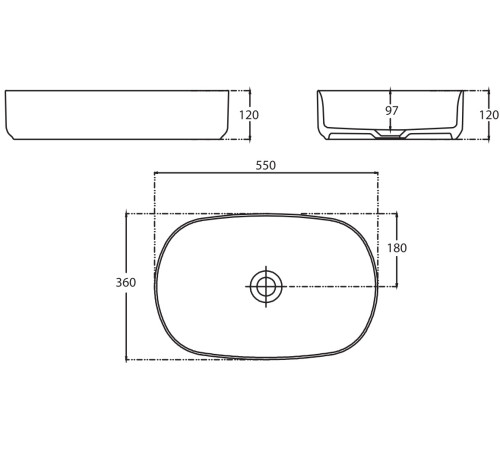 Раковина накладная Allen Brau Fantasy 55 4.11022.MT мятный