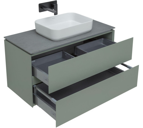 Тумба под раковину Allen Brau Infinity 100 1.21003.CGM олива матовый