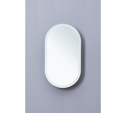 Зеркальный шкаф Aquanet Монте 50 белый, с LED подсветкой