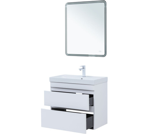 Тумба под раковину Aquanet Слим 80 белый сатин