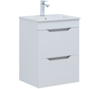 Тумба под раковину Aquanet Практика 50 белый глянец