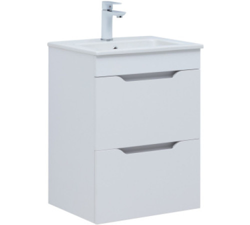 Тумба под раковину Aquanet Практика 50 белый глянец