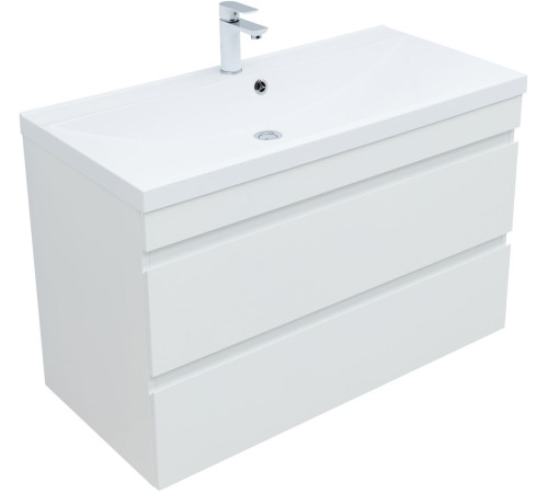 Тумба под раковину Aquanet Нота New 100 белый глянец