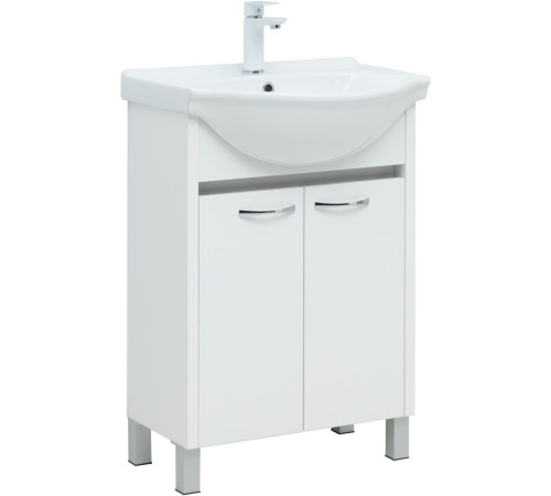 Тумба под раковину Aquanet Донна 60 белый глянец