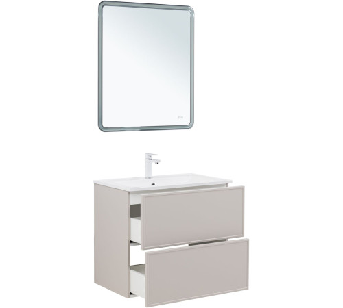 Тумба под раковину Aquanet Арт 75 бежевый