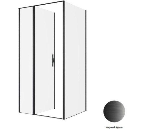 Душевой уголок Allen Brau Priority 100x90 3.31030.BBA + 3.31045.BBA черный браш