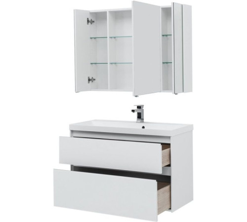 Мебель для ванной Aquanet Гласс 100 белый
