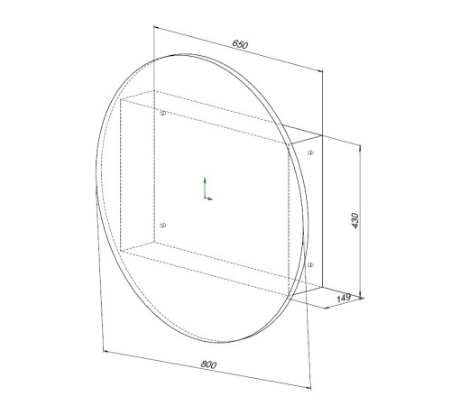 Зеркальный шкаф Aquanet Оптима 80 белый, с LED подсветкой
