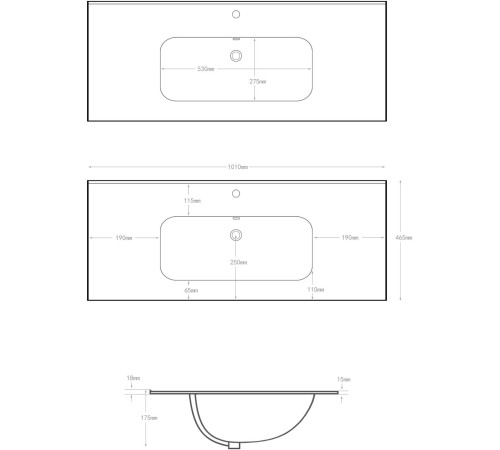 Раковина Aquanet Flat 100 белая