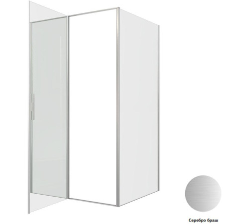 Душевой уголок Allen Brau Priority 120x100 3.31008.BA + 3.31020.BA серебро браш
