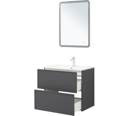 Тумба под раковину Aquanet Арт 75 ясень графит