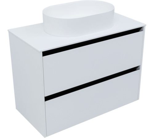 Тумба под раковину Allen Brau Activity 90 1.34005.WM белый матовый/черный браш