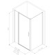 Душевой уголок Allen Brau Priority 100x80 3.31029.BA + 3.31041.BA серебро браш