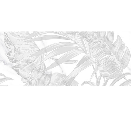 10300000240 Декор Anima белый 01 панно из 3 плит матовый 75x60